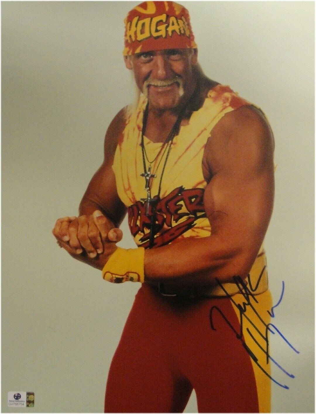 Hulk Hogan Hand Signed Autograph 11x14 Photo Poster painting Sexy Flexing Posing JSA U16477