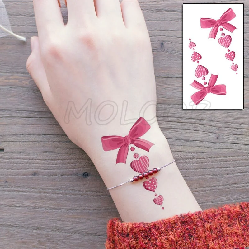 Holding Hands In Love Stickers Hand Heart Tattoo Body Art Makeup Waterproof Temporary Women and Men Fake Tatoo