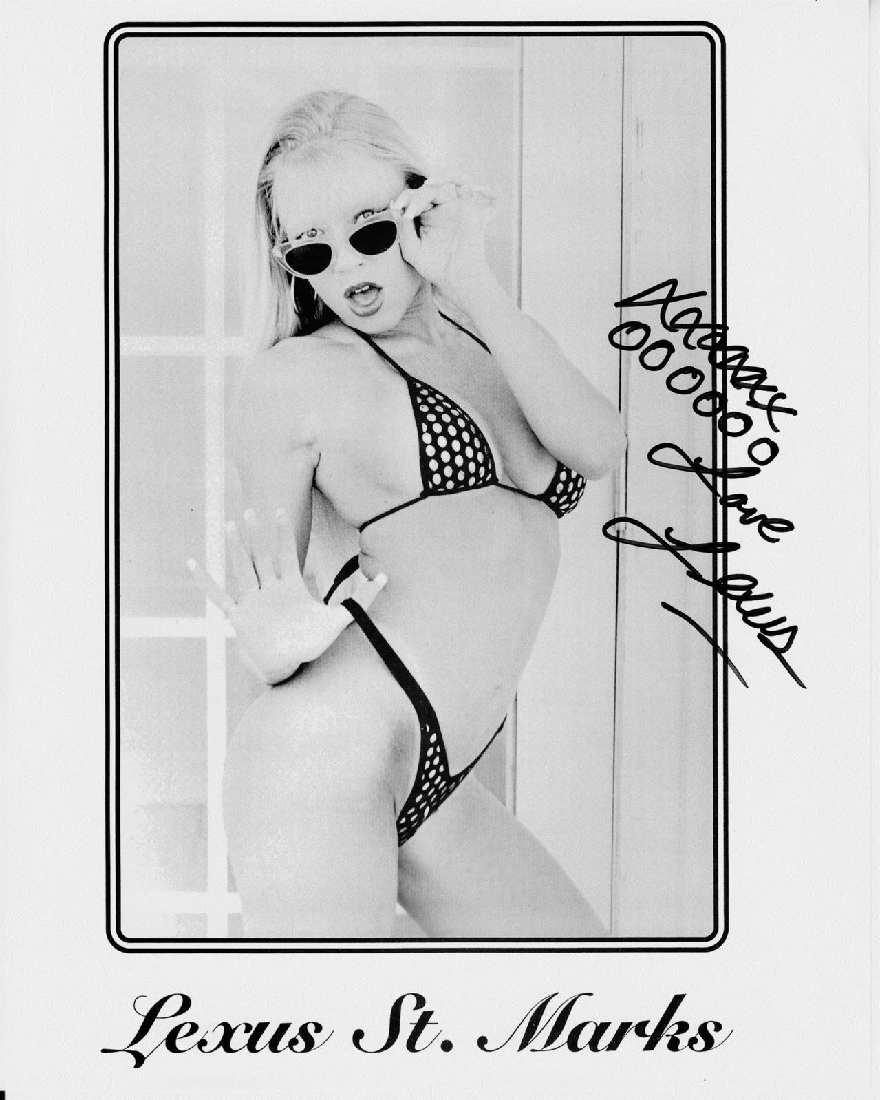 LEXUS ST. MARKS hand-signed HOT SEXY IN STRING BIKINI 8x10 authentic w/ COA