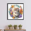 Flower Cat - Crystal Rhinestone Diamond Painting