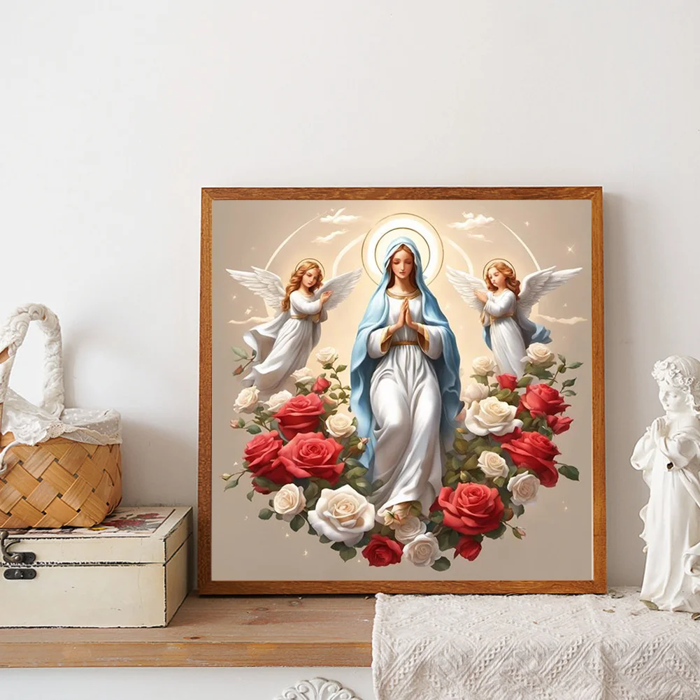 Diamond Painting - Full Round Drill - Virgin Mary(Canvas|30*30cm)