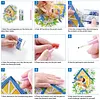 Que Dieu b&eacute;nisse l&rsquo;Am&eacute;rique - croix DIY 2D flat acrylique en diamant pendentif suspendu avec forme sp&eacute;ciale en cristal kit de peinture en diamants en strass perceuse simple face 24x22cm