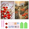 2Pcs Landschaft und Blumen Serie - Rundbohrer Diamantmalerei - 30*40cm