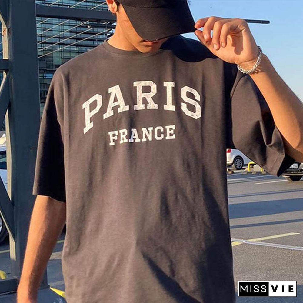 Letter Print Short-Sleeved T-Shirt