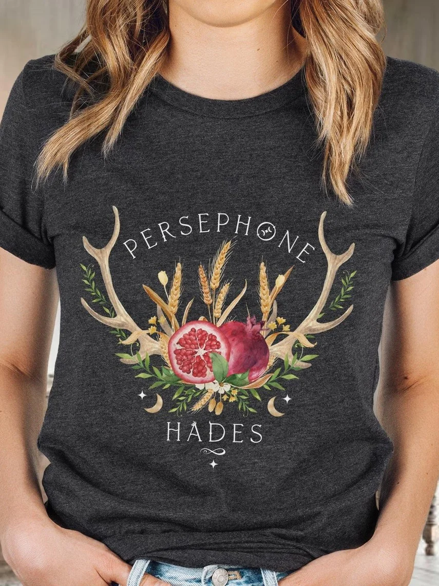 Hades And Persephone Pomegranate Greek Mythology T-Shirt / DarkAcademias /Darkacademias