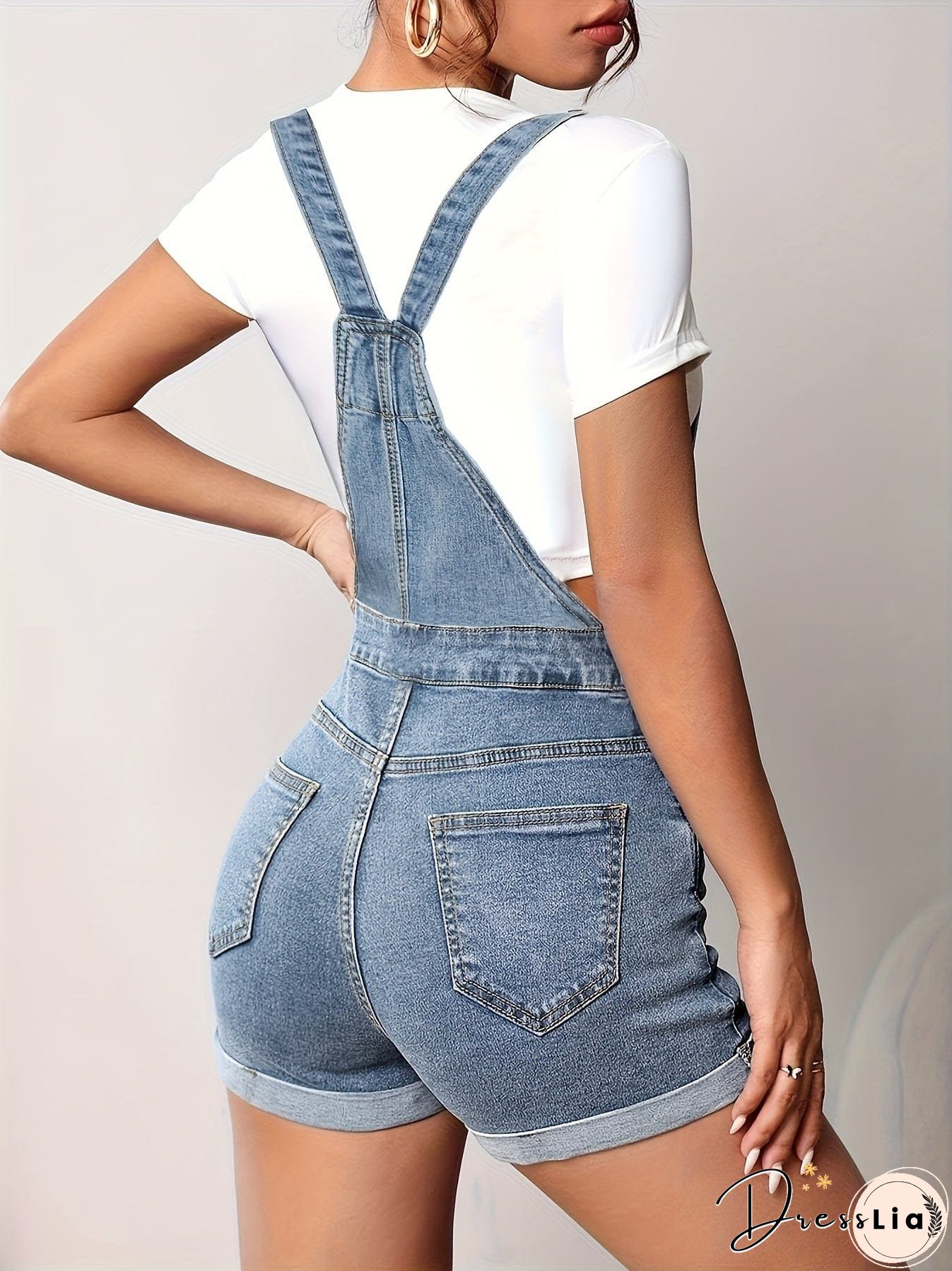Dark Wash Denim Jumpsuit