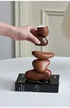 Creative Balance Ornaments To Relieve Stress Original Design Wooden Magnetic Decoration Retro Style Living Room Gift