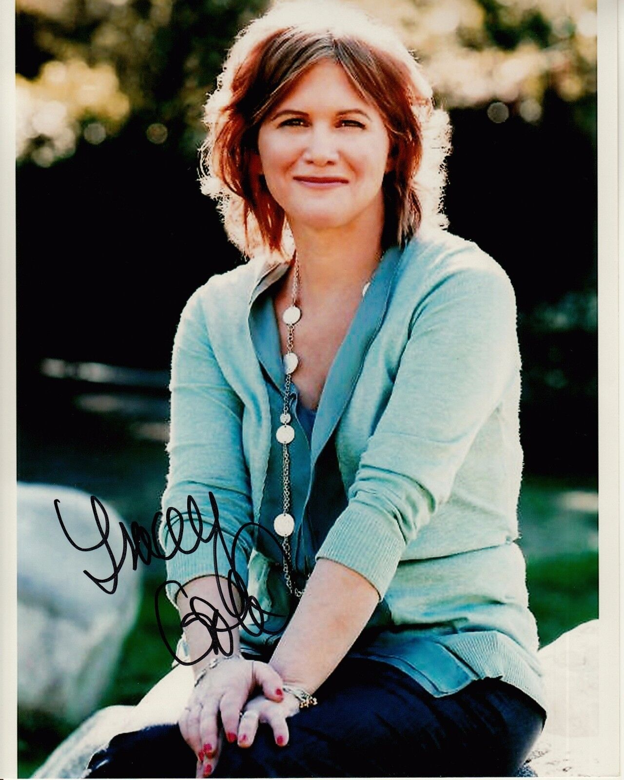 TRACEY GOLD hand-signed BEAUTIFUL OUTDOOR CLOSEUP 8x10 uacc rd coa GROWING PAINS