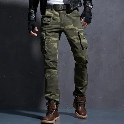 Men Casual Pants Military Tactical Camouflage Homme Slim Fit Cargo Pants