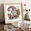 30x30cm No&euml;l Gnome 5D bricolage forme sp&eacute;ciale cristal partiel diamant kit de peinture
