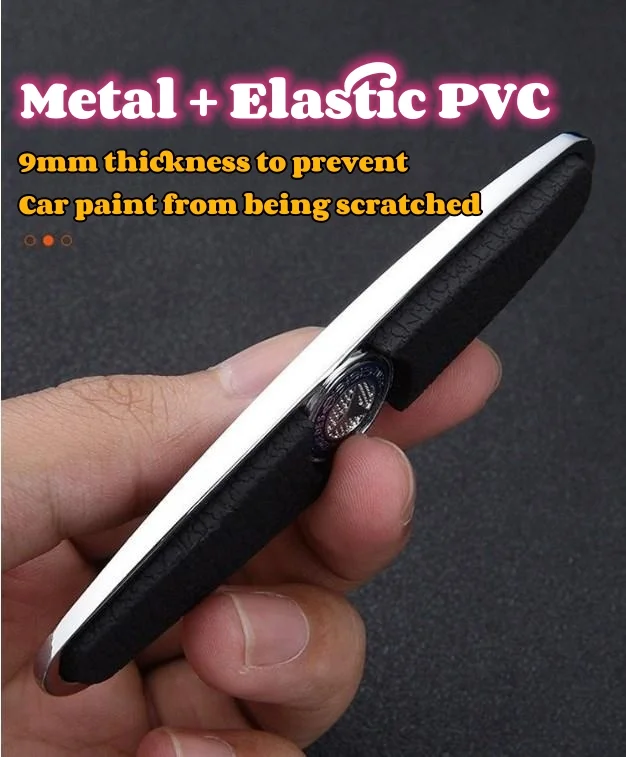 Car door anti-collision strip metal car logo protective decorative strip