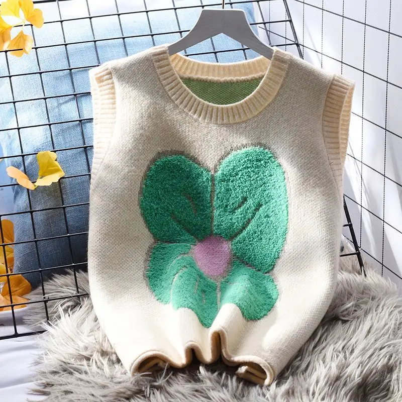Wheelorx costumes for women hot New Knitwear Round O Neck Knit Vests for Women Spring Autumn Lady Sweaters Tops 2025 Jumper Y2k Classic Casual Light Waistcoat