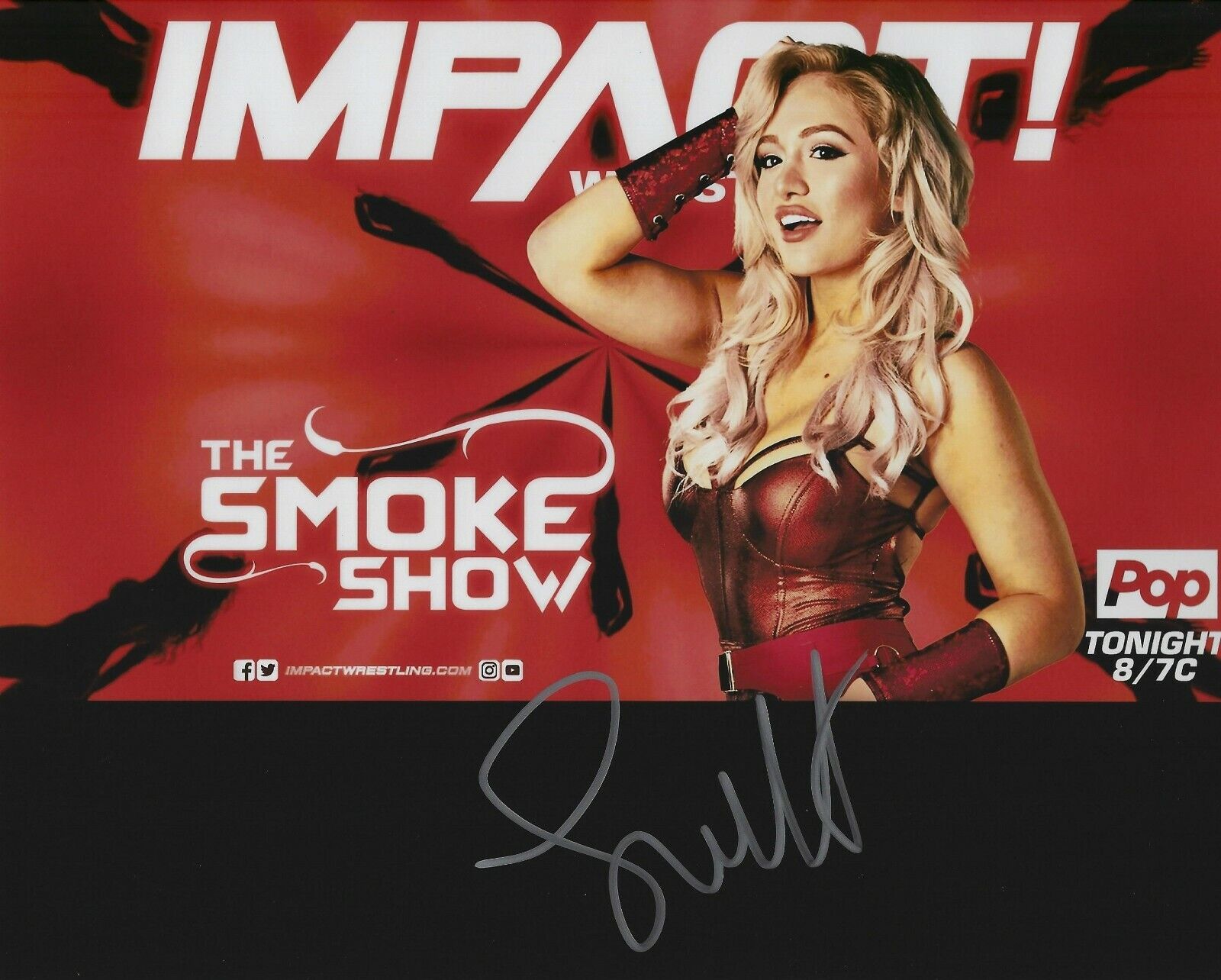 Scarlett Bordeaux Signed 8x10 Photo Poster painting Impact Wrestling WWE Picture Autograph 14