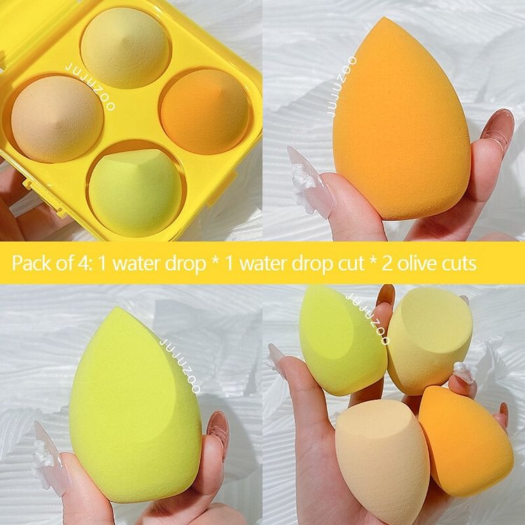 4PCS Water Drop Beauty Makeup Sponge Cosmetic Puff Blending Facial  Foundation Powder  Make Up Sponges  Accessories Maquillaje