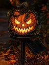 Resin Solar Halloween Pumpkin Garden Stake Light Solar Lights Garden Decor