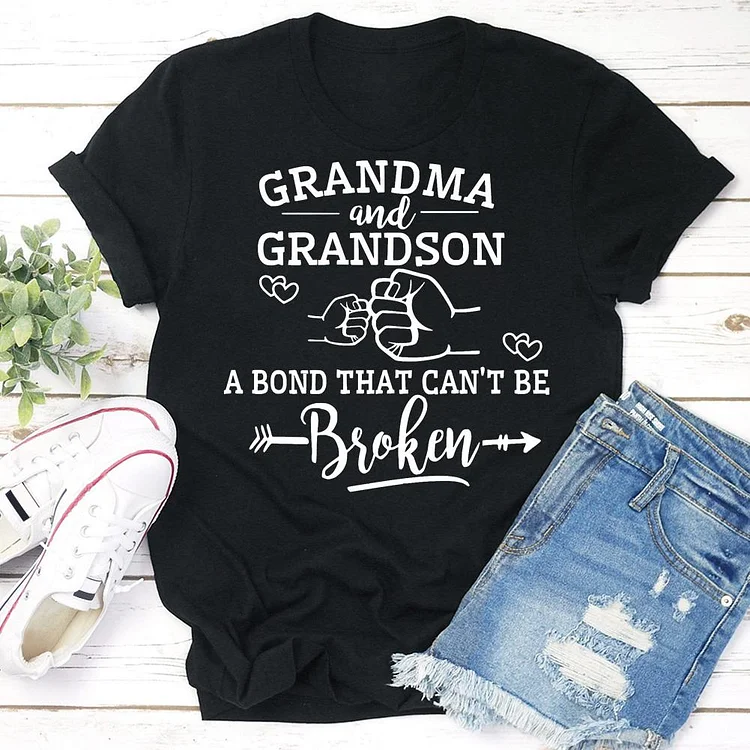 Grandma and grandson T-shirt Tee -03156-Annaletters