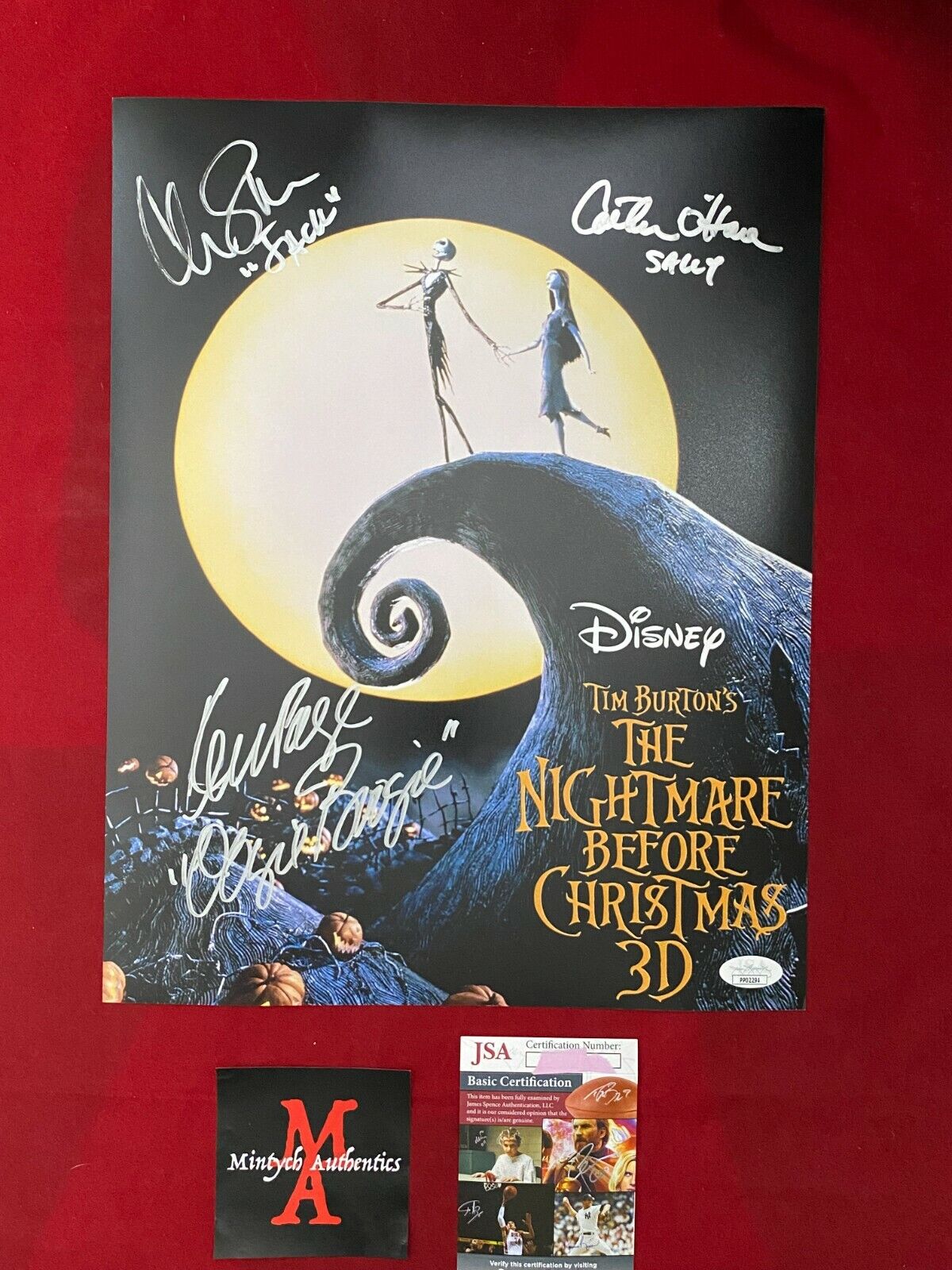 THE NIGHTMARE BEFORE CHRISTMAS CAST SIGNED 11X14 Photo Poster painting! SARANDON, O'HARA, PAGE!