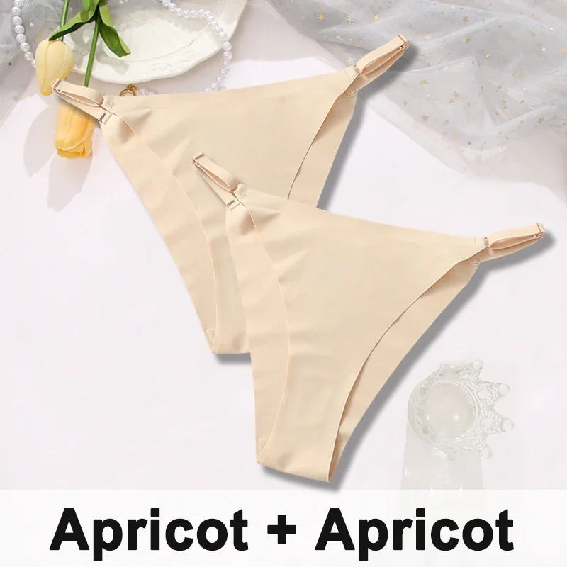 Billionm Women Sexy Ice Silk Panties Seamless Brazilian Panty Adjustable Waist Bikini Underwear Female Low Waist Soft Intimates Lingerie