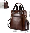 BAIGIO Mens Leather Handbag Crossbody Shoulder Messenger Bag Small Briefcase iPad Tablet Case for Work School Business Travel