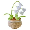 DIY Flower Potted Crochet Kit with Video Tutorial Cute Plants Hand-Knitted Tool