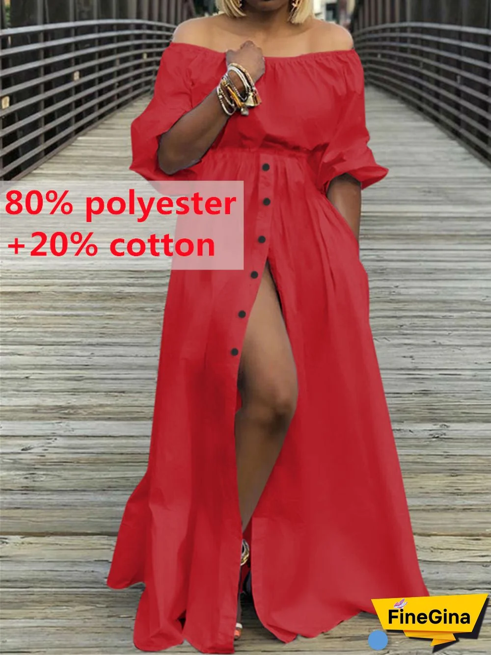 Summer Dresses Women Celmia High Split White Long Sundress Sexy High Waist Maxi Robes Three Quarter Sleeves Party Vestidos