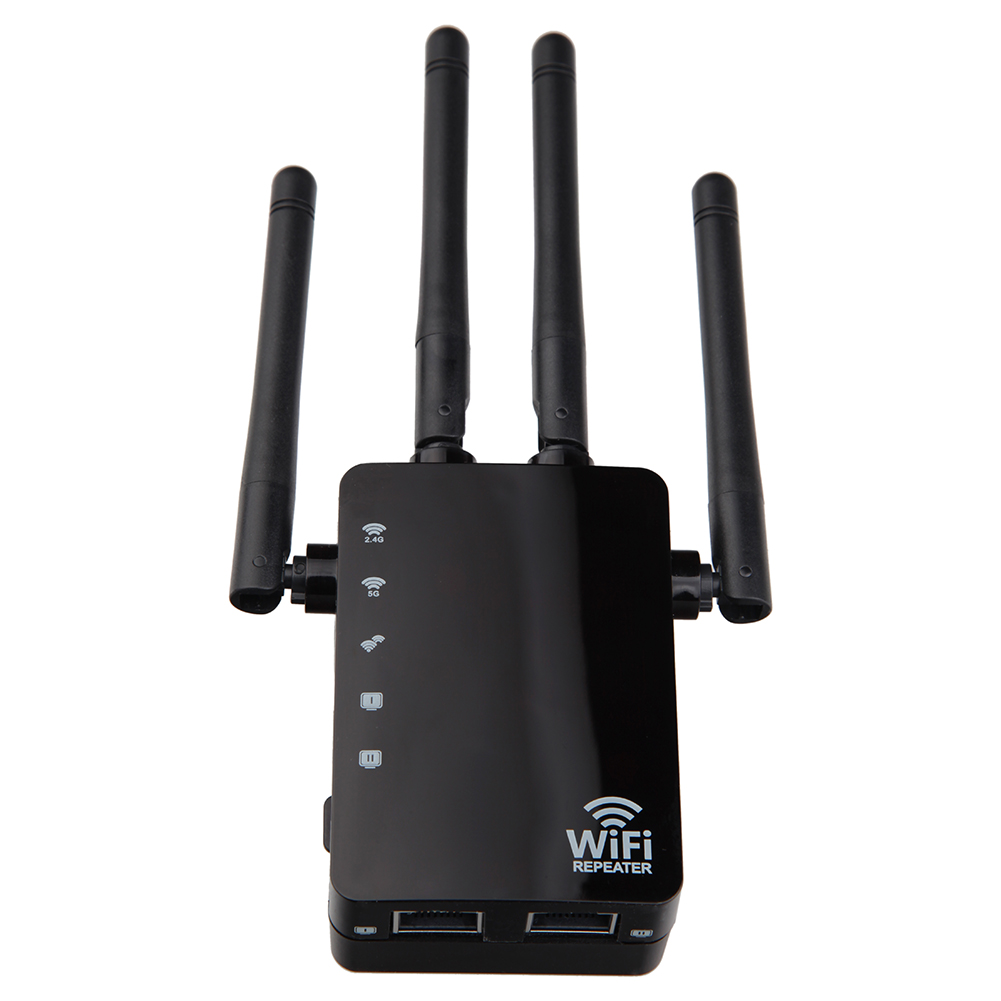 

Wireless WiFi Repeater 1200Mbps 4 Antenna WiFi Extender Access Point (EU, 501 Original