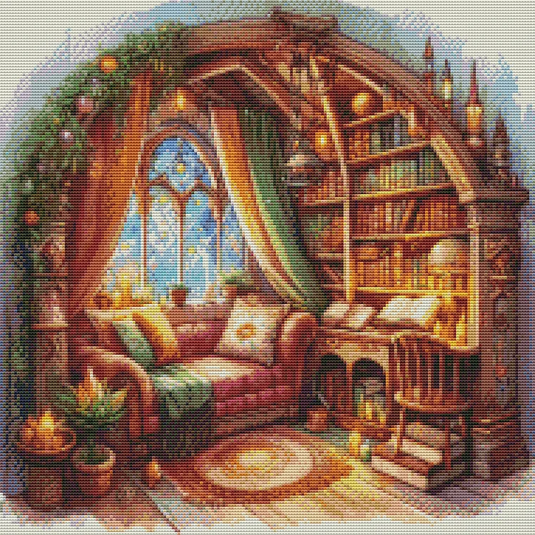 Fantasy Magic Room Scenery 40 40 Canvas Diamond Painting