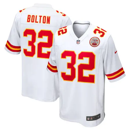 Men's Kansas City Chiefs #32 Nick Bolton Nike White Away Game Player Jersey