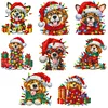 8Pcs Double Side Effect Acrylic Special Shaped Christmas Theme Xmas Trees Hanging Pendant Kits