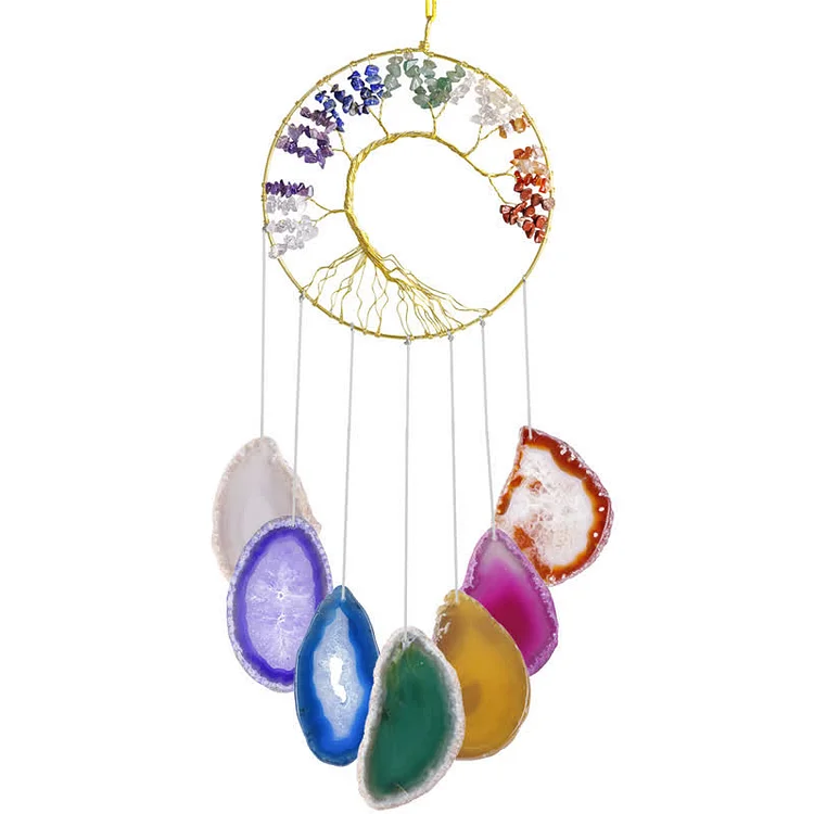 Clear Crystal Chakra Agate Dream Catcher
