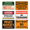 6pcs - Warning - Warning Vintage Metal  Sign (8*12Inch) 