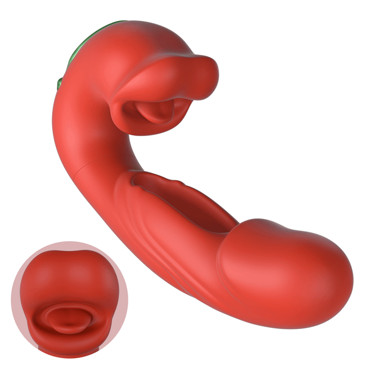 Danica - 7 Flapping & Vibrating & Licking G Spot Vibrator Tongue Toys Thrusting Dildo for Clitoral Stimulation