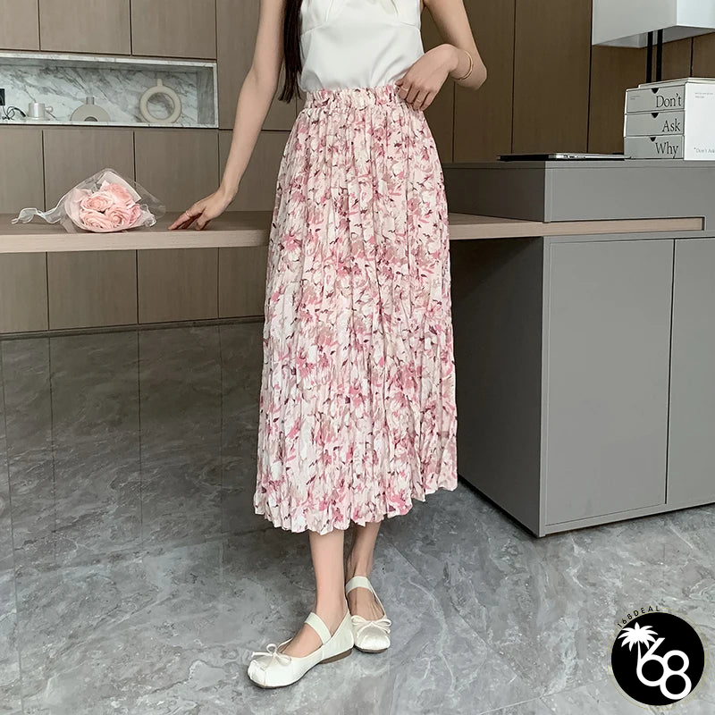 Women's Polyester High Waist Printed Pattern Casual Wear Skirts | 168DEAL
