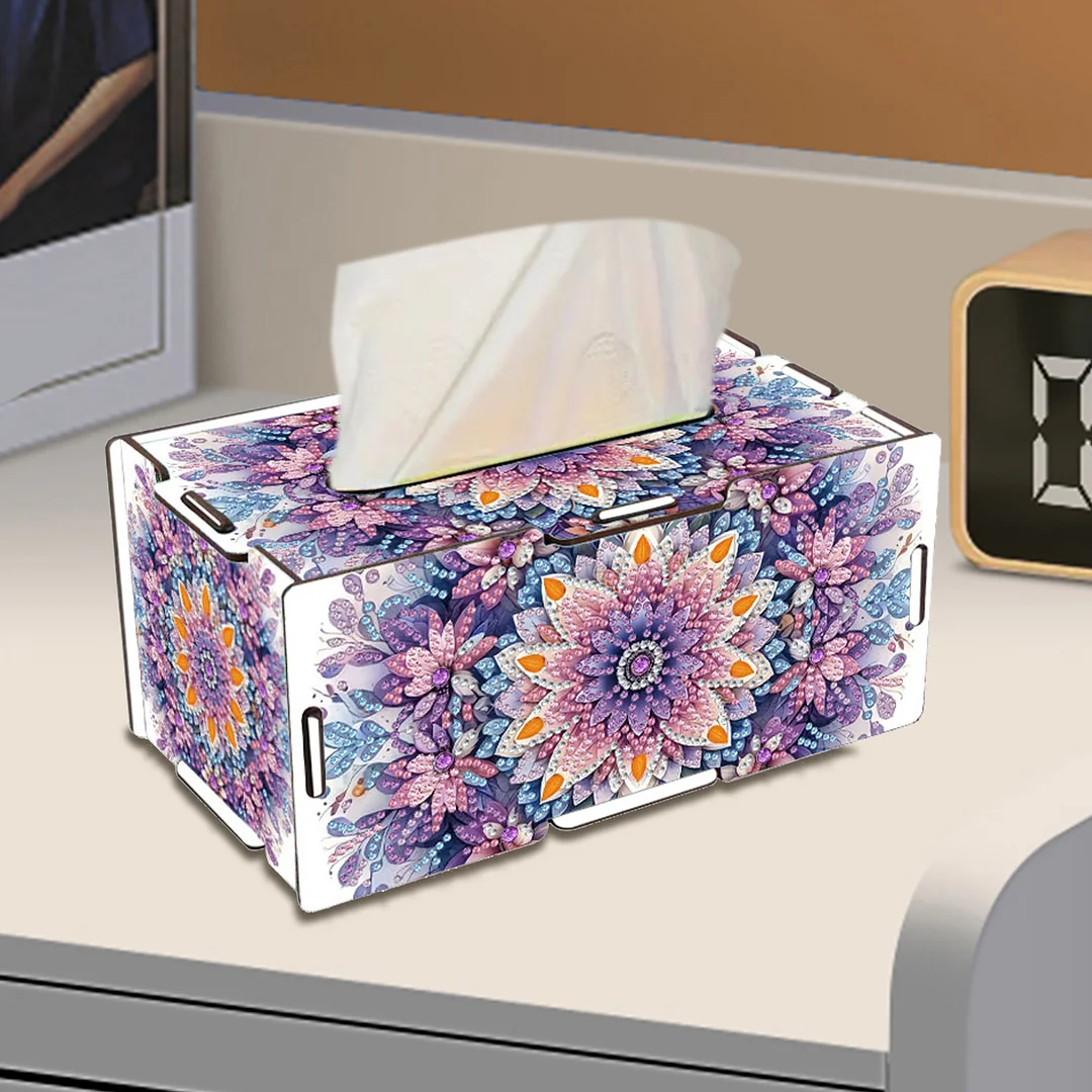 Mandala DIY Diamond Art Paper Towel Holder for Home and Office Decoration