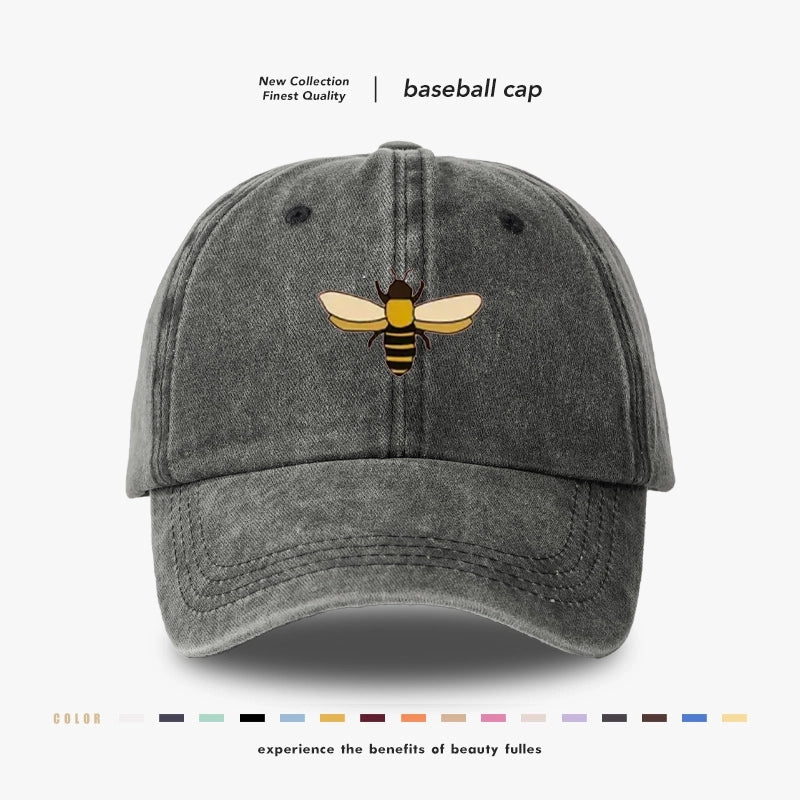 Unisex Cute Pastoral Bee Curved Eaves Baseball Cap