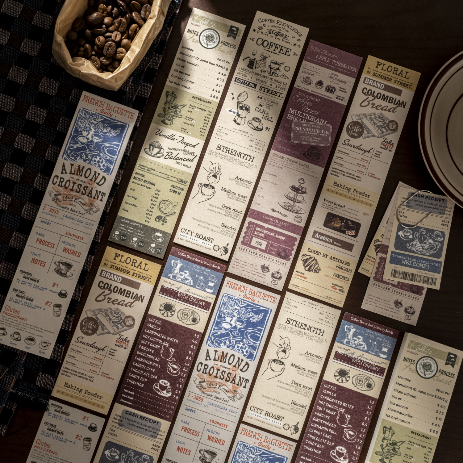 메모 패드 - 커피 한 잔은 분위기다 시리즈 빈티지 영어 라벨