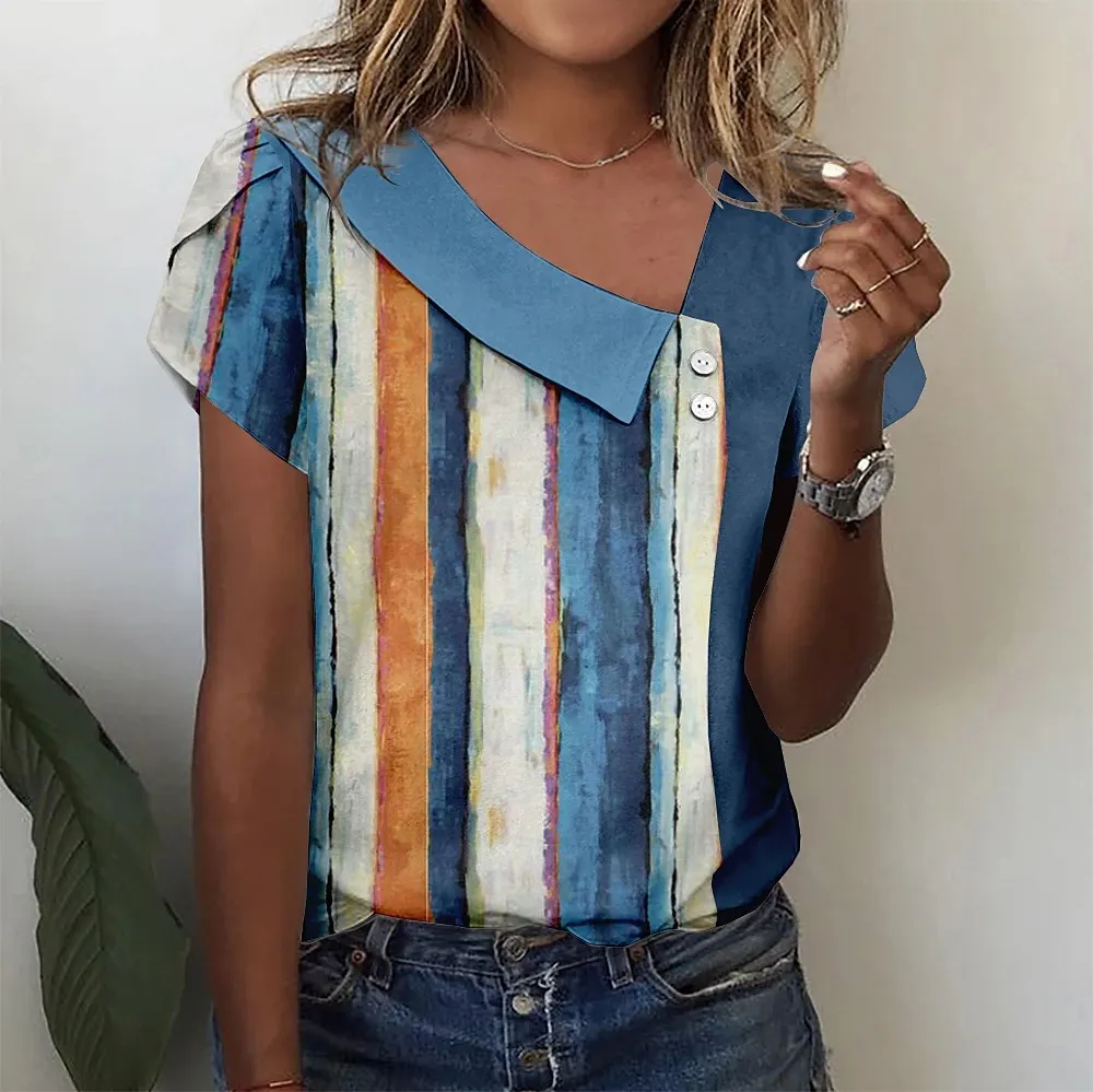 Retro Textured Petal Sleeves Short Sleeves