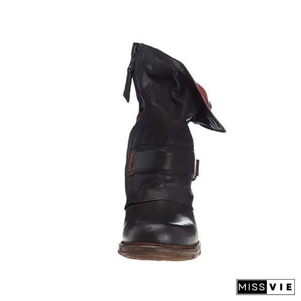 Casual Classic Comfy Zipper Booties