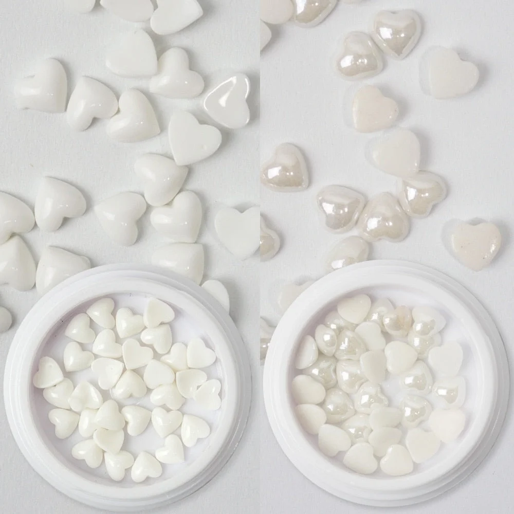 1Bag Mixed Colourful Heart Star Pearl Heart Nail Art Decorations Accessory Soft Nail Art Jewelry Manicure Accessories