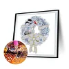 Christmas Wreath-Crystal Rhinestone Diamond Painting(45*45cm)