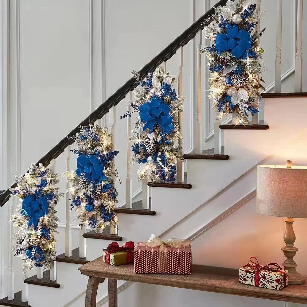 Christmas Stairs Decoration Garland Ornament Scene Ornament