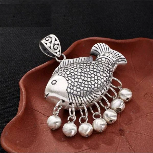 Sterling Silver Fashion Auspicious Vintage Fish Ring