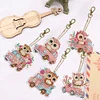 5Pcs DIY Diamond Painting Owl Keychain