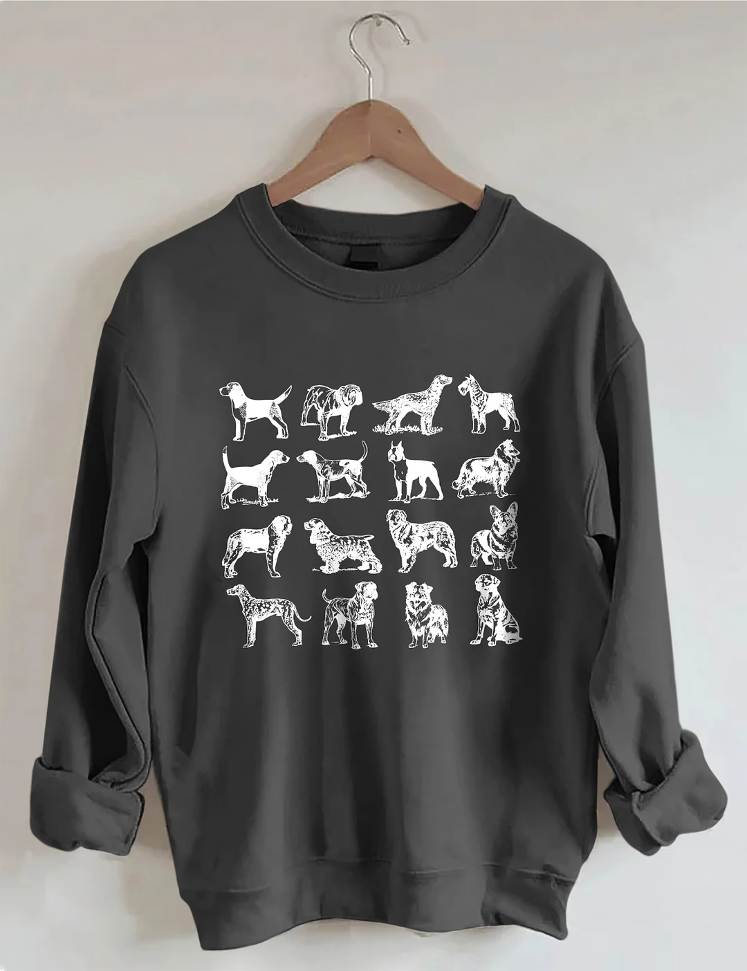 Dog Breeds Graphic Sweatshirt