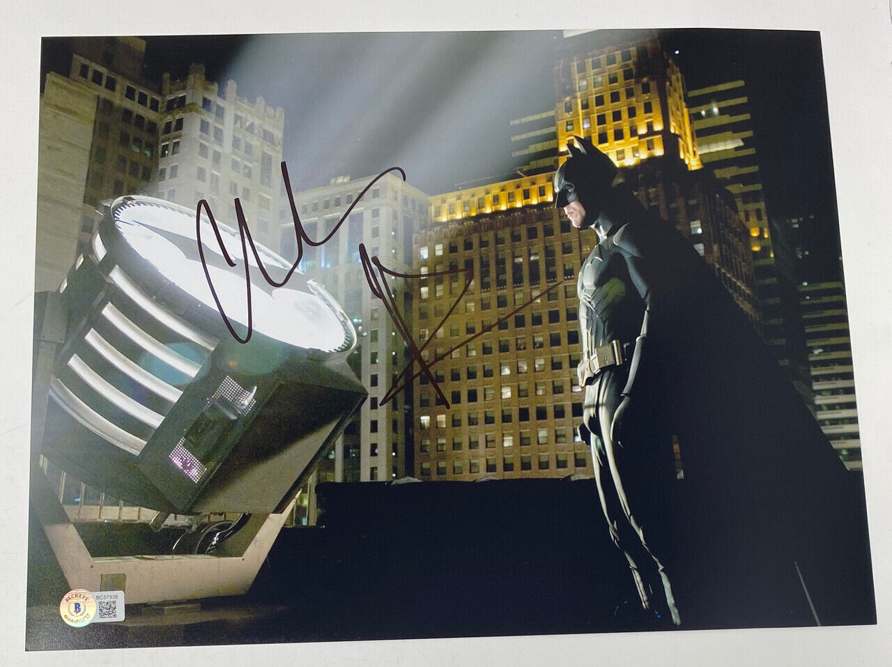 Christian Bale Signed Autographed 11x14 Photo Poster painting The Dark Knight Batman Beckett COA