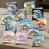 12Pcs Beach Crab Seashell DIY Diamond Painting Greeting Cards for Adults Gifts