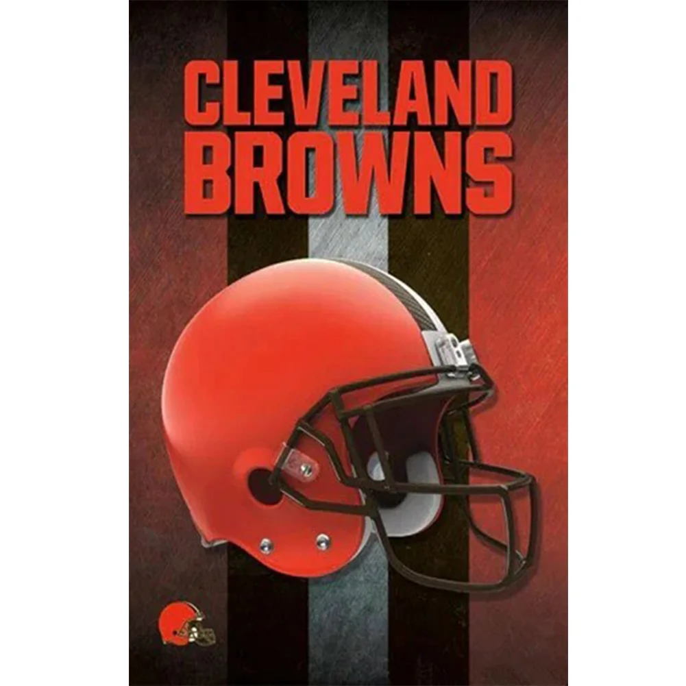 Big Size Round Diamond Painting - Cleveland Browns(35*50cm)