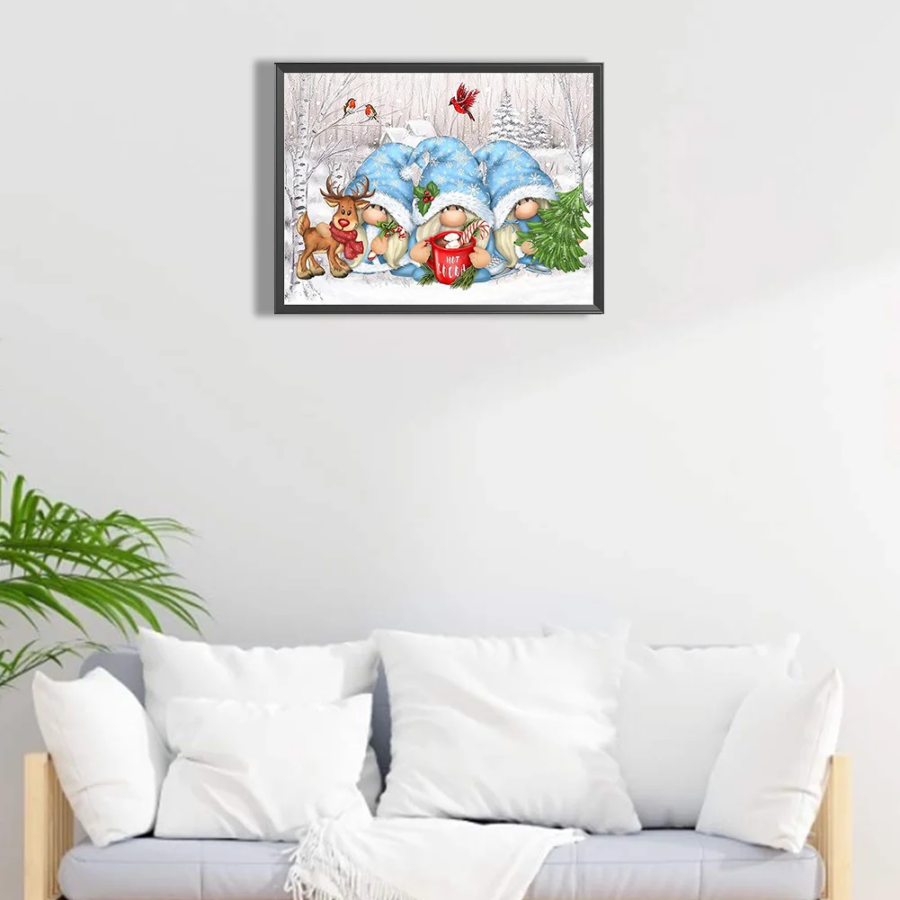 Diamond Painting - Full Square Drill - Winter Gnome(Canvas|40*30cm)