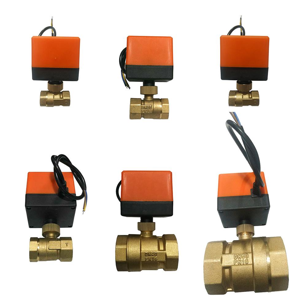 

DC24V 3-wire 2-control Brass Thread Solenoid Motorized Electric Ball Valve, Dn25, 501 Original