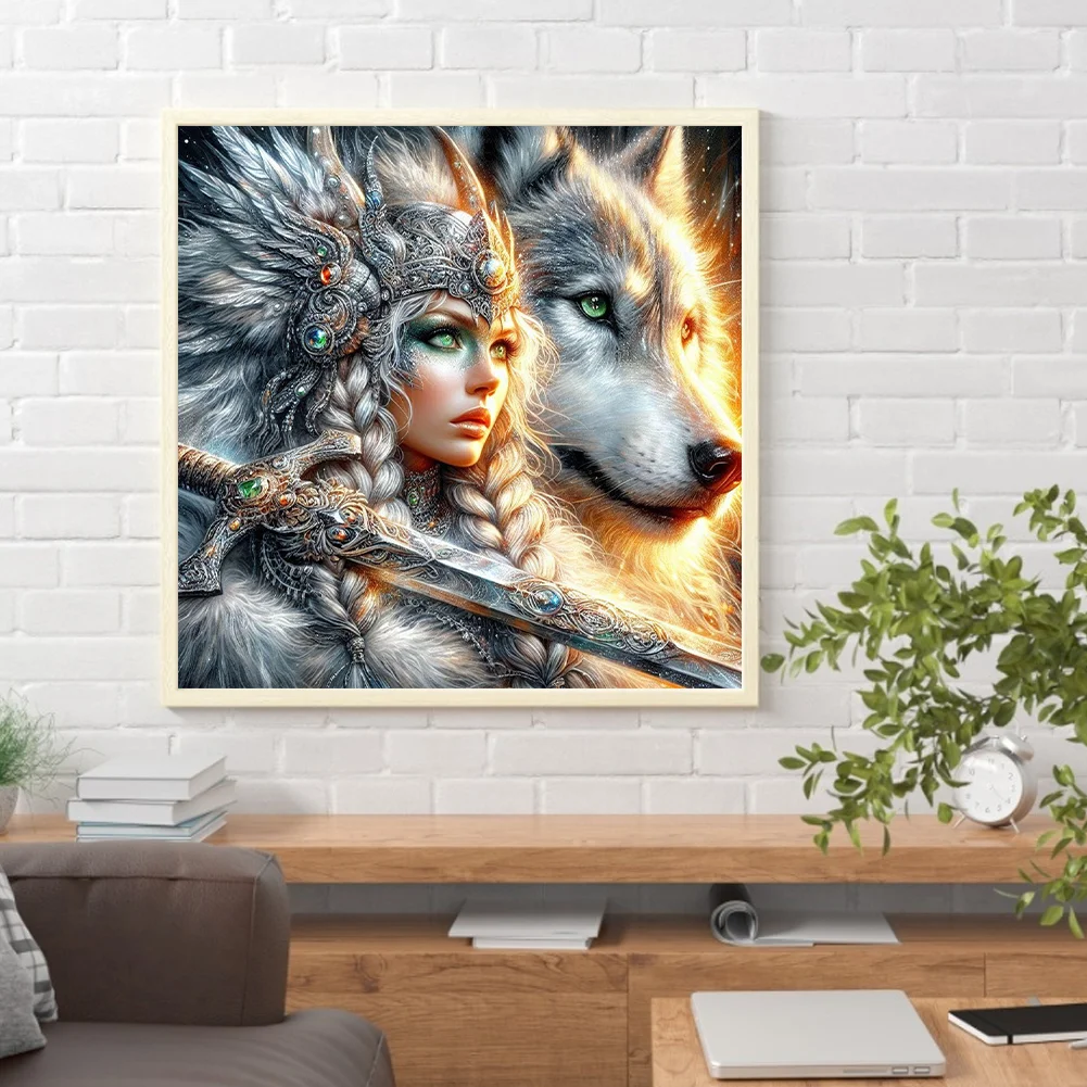 Diamond Painting - Full Round Drill - Beauty Wolf(Canvas|40*40cm)